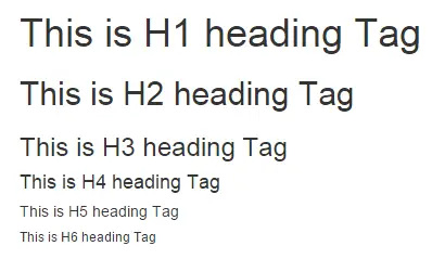 Heading tag hierarchy for SEO optimization