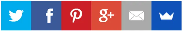 Website social sharing buttons for Facebook Twitter LinkedIn Pinterest
